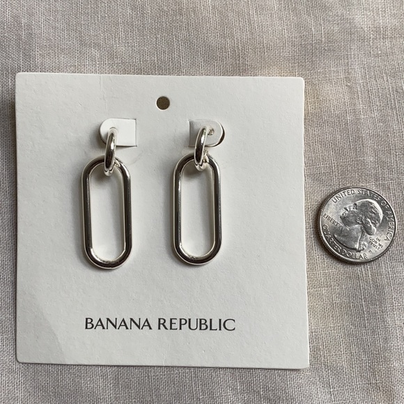 NEW Banana Republic Silver Earrings - Picture 4 of 5